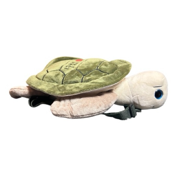 Rockin Gear Green Turtle Plush Backpack “I ❤️ Key West” Embroidered Patch - Picture 2 of 7